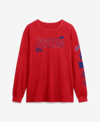 Men's Red Buffalo Bills Checkdown Pass Long Sleeve T-Shirt