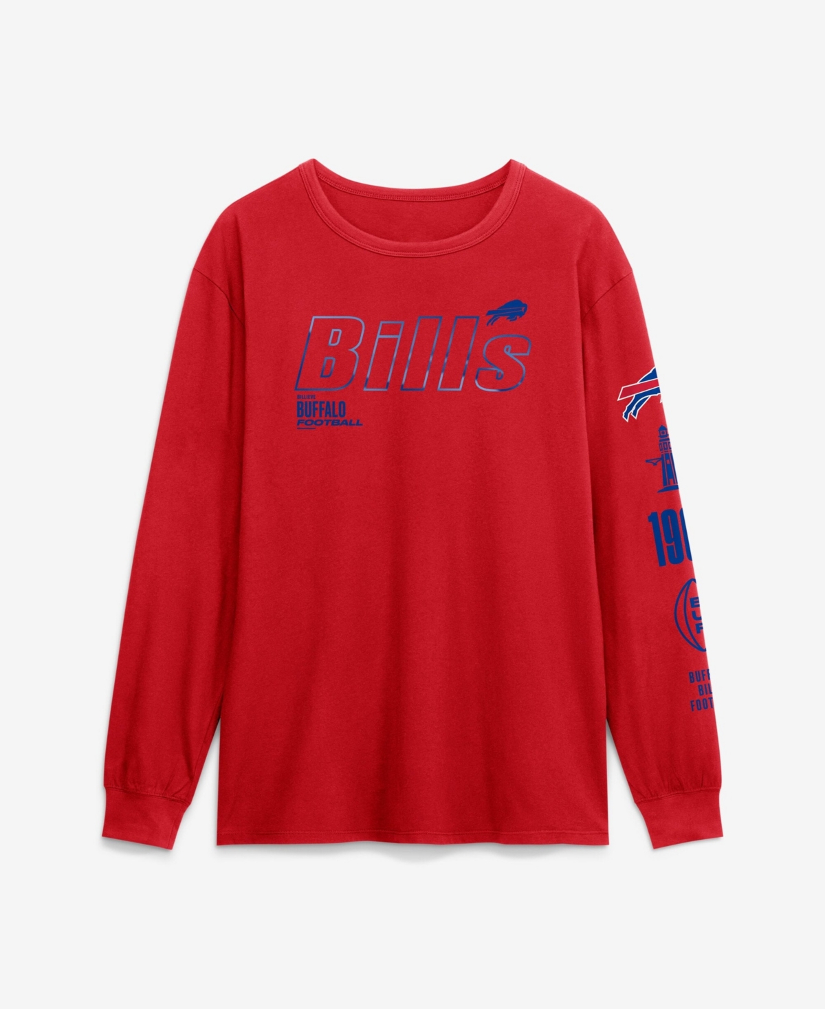Fanatics Men's Red Buffalo Bills Checkdown Pass Long Sleeve T-Shirt