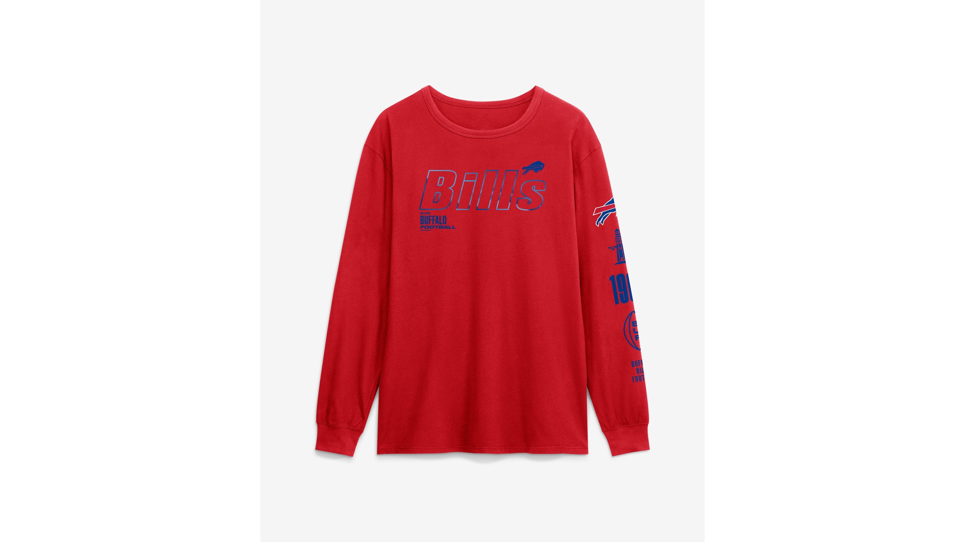 Fanatics Men's Red Buffalo Bills Checkdown Pass Long Sleeve T-Shirt