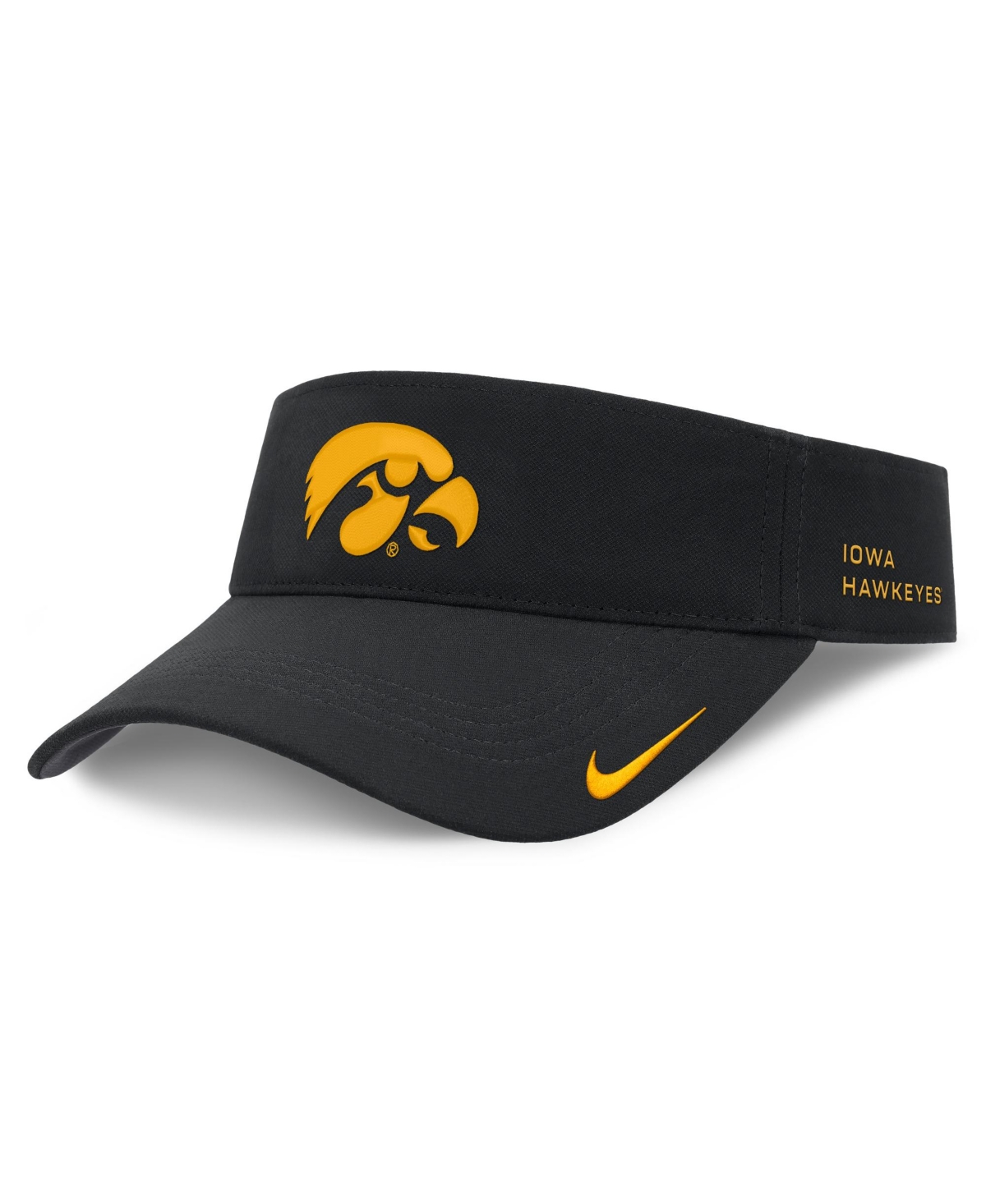Nike Men's and Women's Black Iowa Hawkeyes 2026 On-Field Ace Adjustable Visor - Black