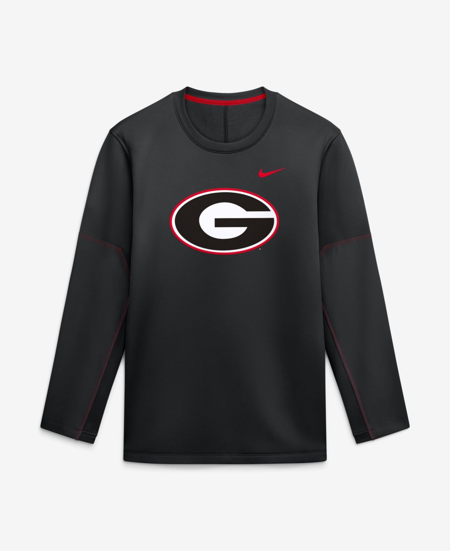 Мужской топ Nike Black Georgia Bulldogs 2026Â Sideline Coaches Therma-FIT Long Sleeve — фото 1