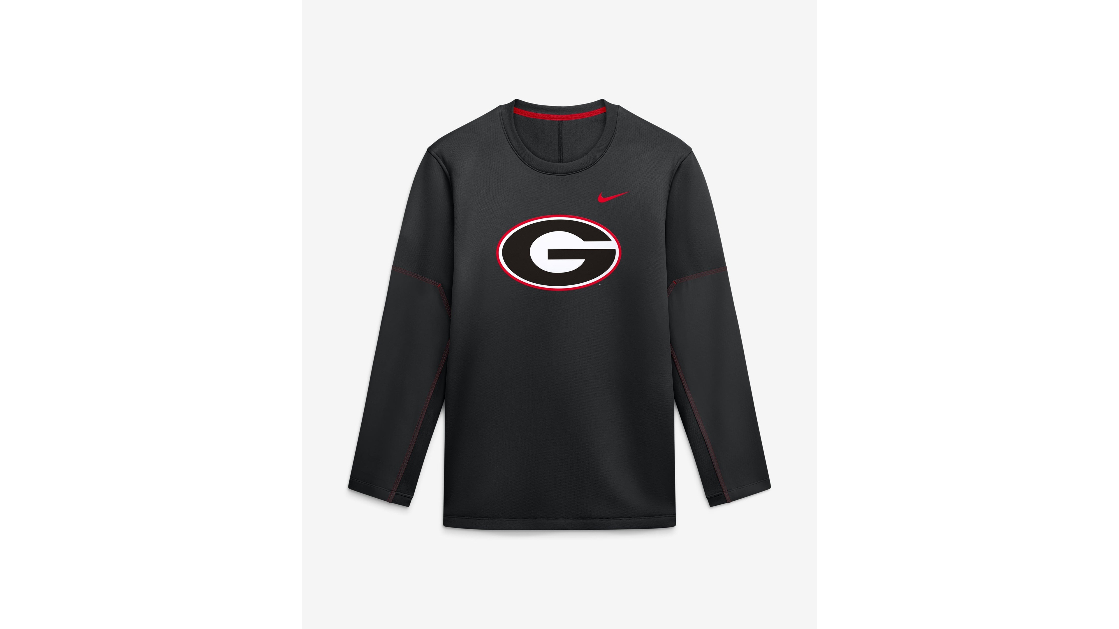 Nike Men's Black Georgia Bulldogs 2026A Sideline Coaches Therma-fit Long Sleeve Top