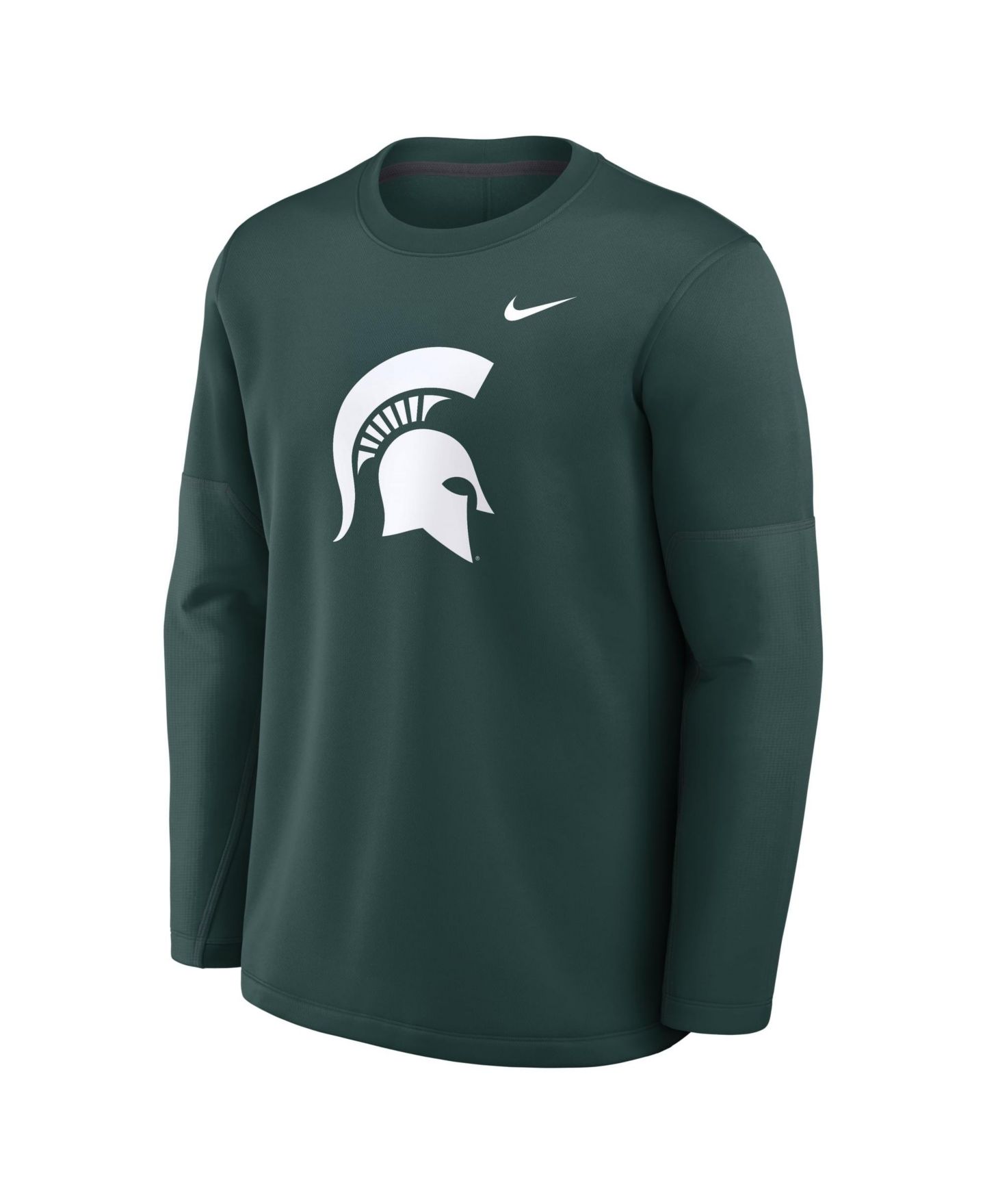 Мужской топ Nike Green Michigan State Spartans 2026Â Sideline Coaches Therma-FIT Long Sleeve — фото 3