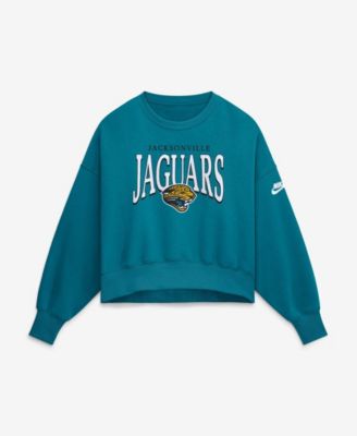 Women's  Teal Jacksonville Jaguars Oversized Phoenix Fleece Sweatshirt