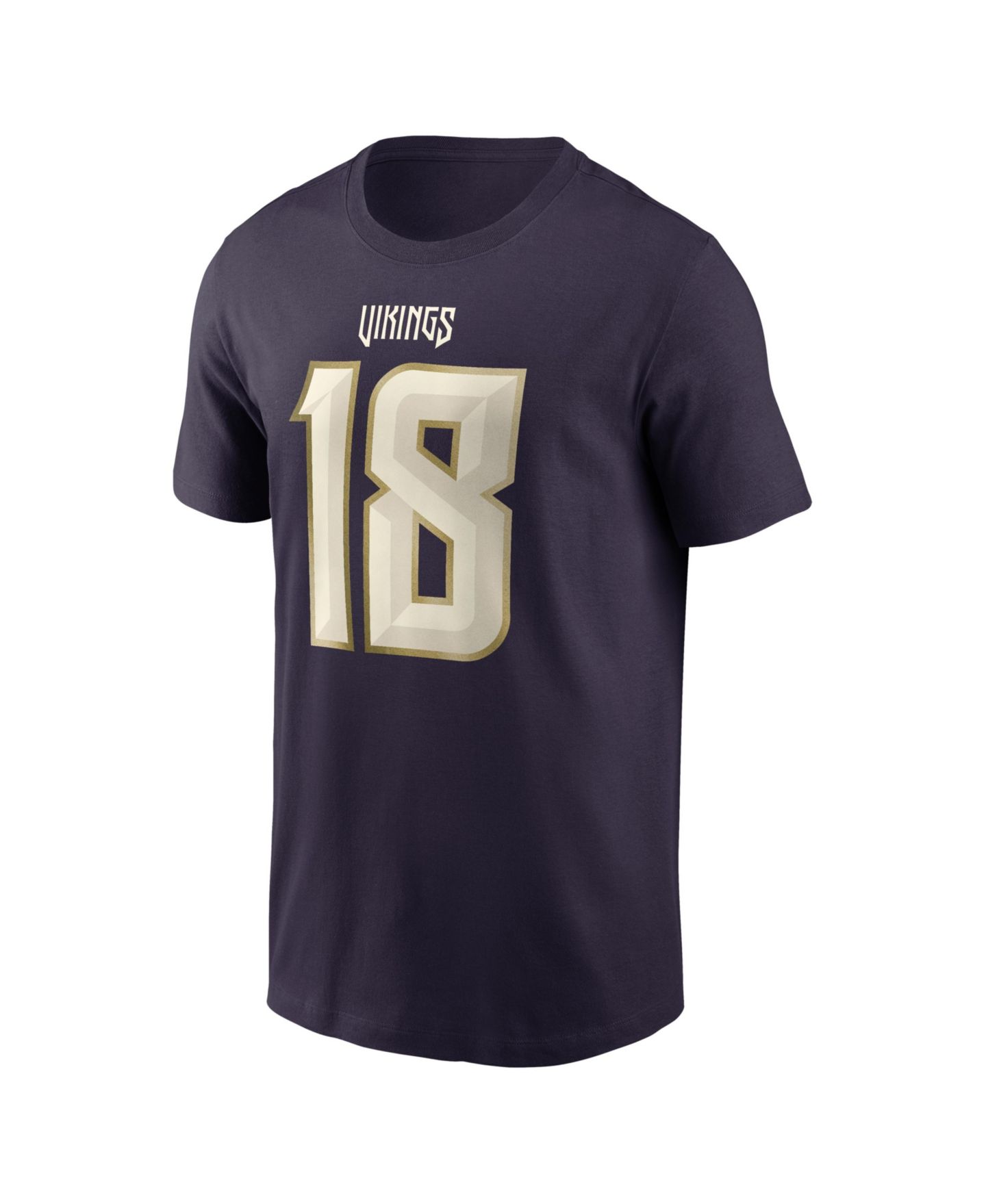 Мужская футболка Nike Justin Jefferson Purple Minnesota Vikings 2026 Rivalries Collection Player Name & Number — фото 6