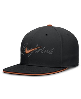 Men's Black Texas Longhorns Dri-FIT Primetime Script Fitted Hat