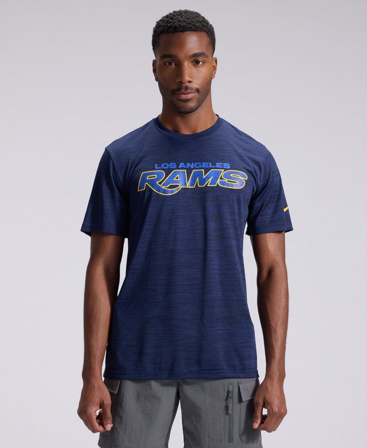 Nike Men's Navy Los Angeles Rams Rivalries Collection Sideline Velocity T-Shirt