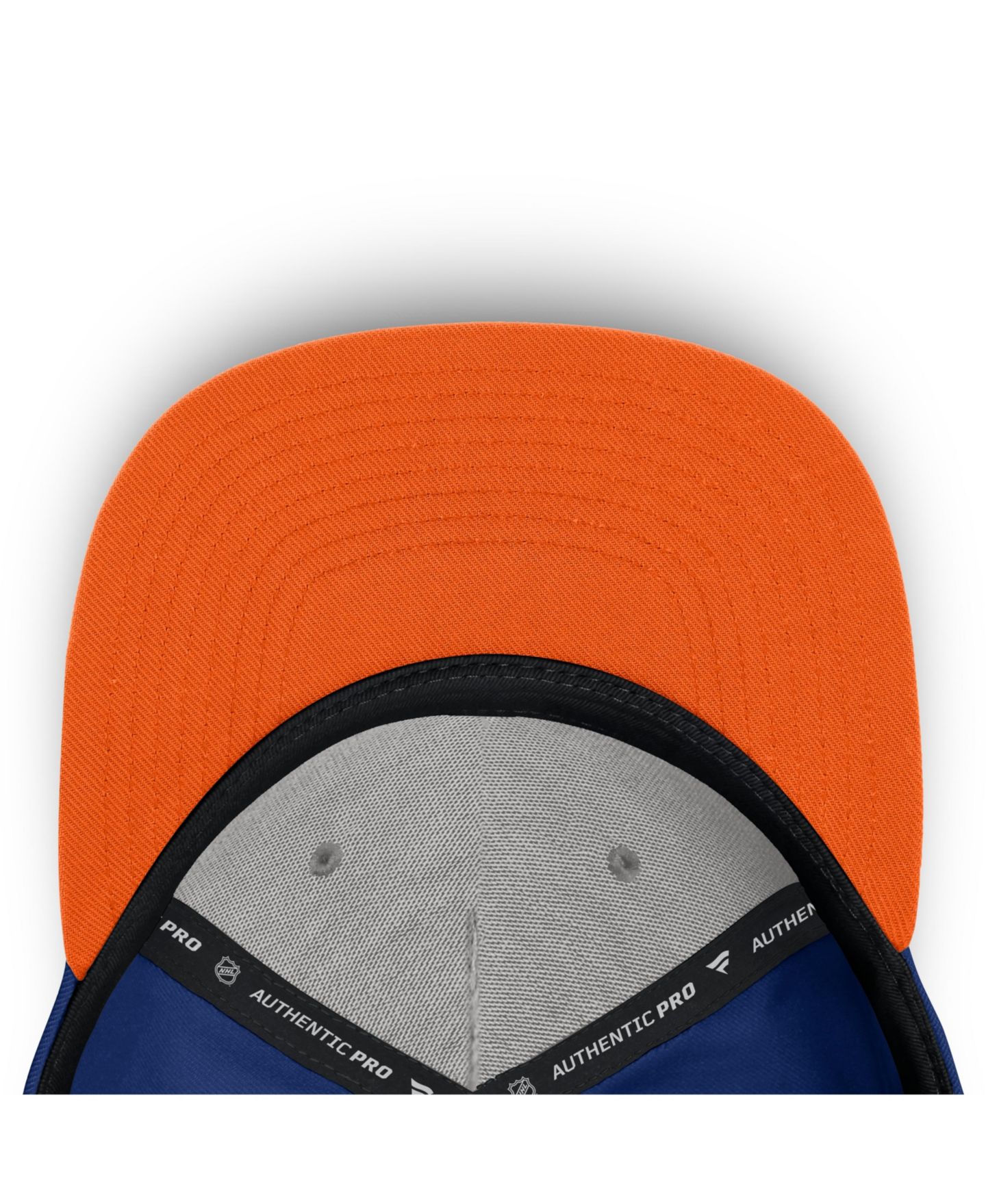 Мужская кепка Fanatics Blue Edmonton Oilers On Stage Podium A-Frame Adjustable Hat — фото 5