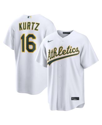 Men's Nick Kurtz White Athletics Home Replica Jersey