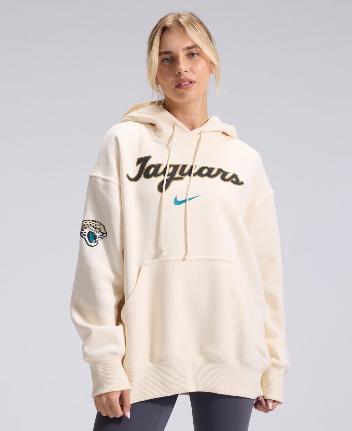 Nike Women's Natural Jacksonville Jaguars 2026 Rivalries Collection Oversized Pullover Hoodie