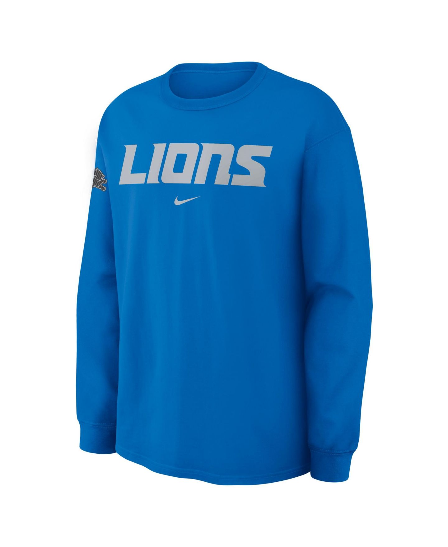 Мужская футболка Nike Blue Detroit Lions 2026 Rivalries Collection Max90 Long Sleeve — фото 4