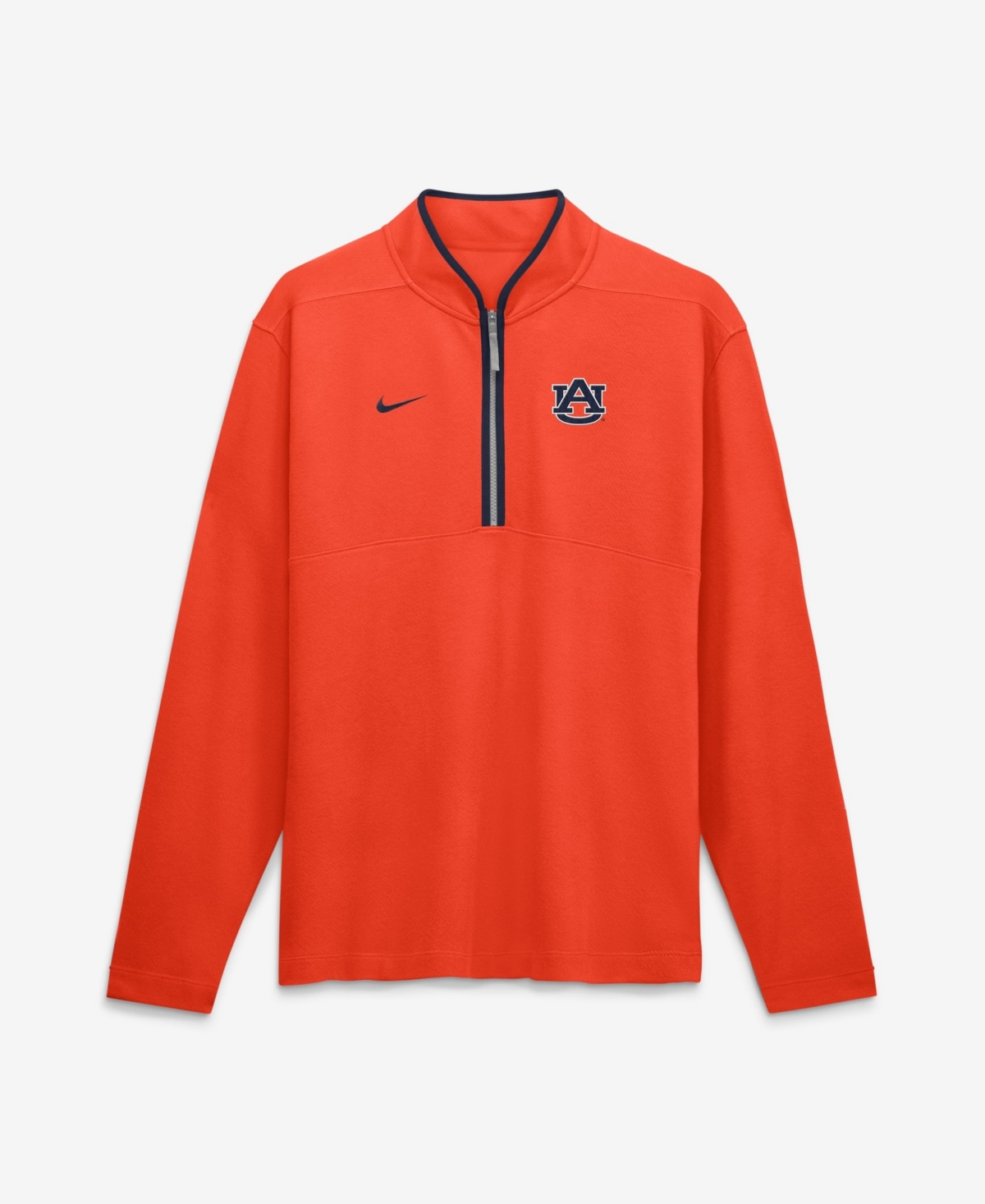 Nike Men's Orange Auburn Tigers Courtside Victory Dri-fit Half-Zip Pullover