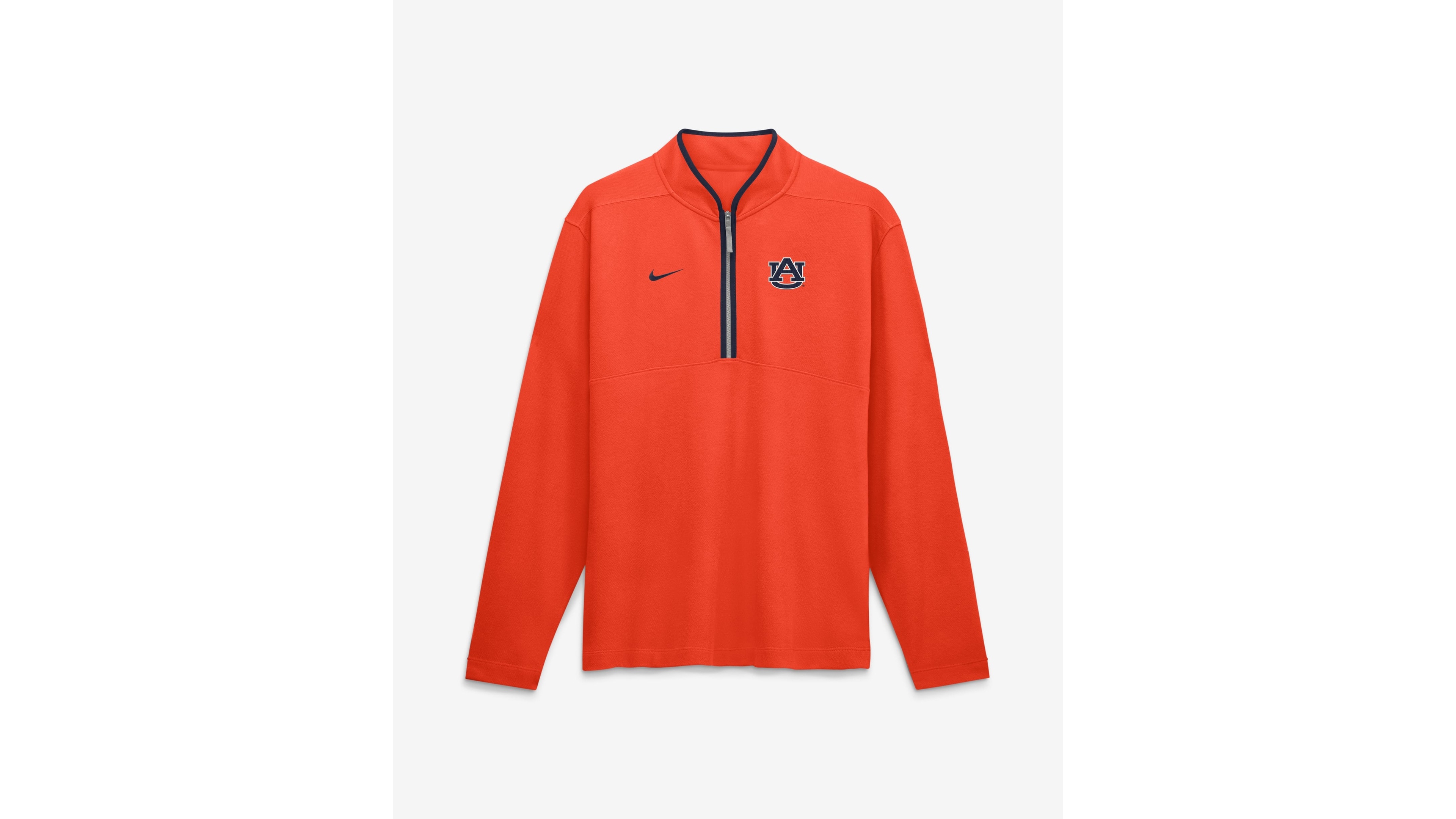 Nike Men's Orange Auburn Tigers Courtside Victory Dri-fit Half-Zip Pullover
