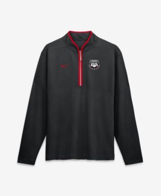 Nike - Men's  Black Georgia Bulldogs Courtside Victory Dri-FIT Half-Zip Pullover Black