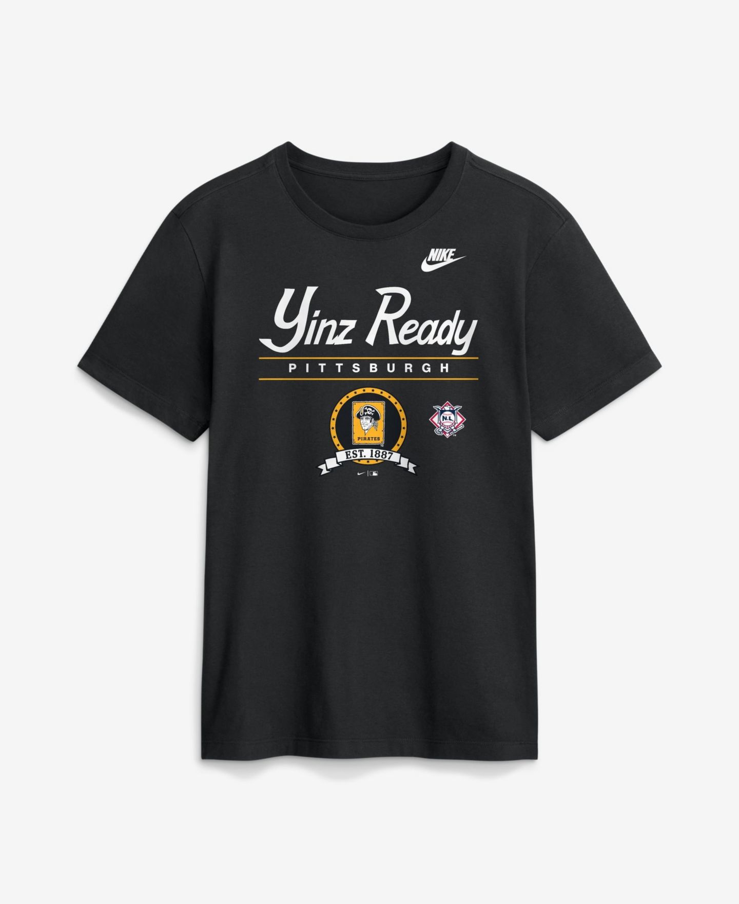 Мужская футболка Nike Black Pittsburgh Pirates Cooperstown Graphic — фото 1