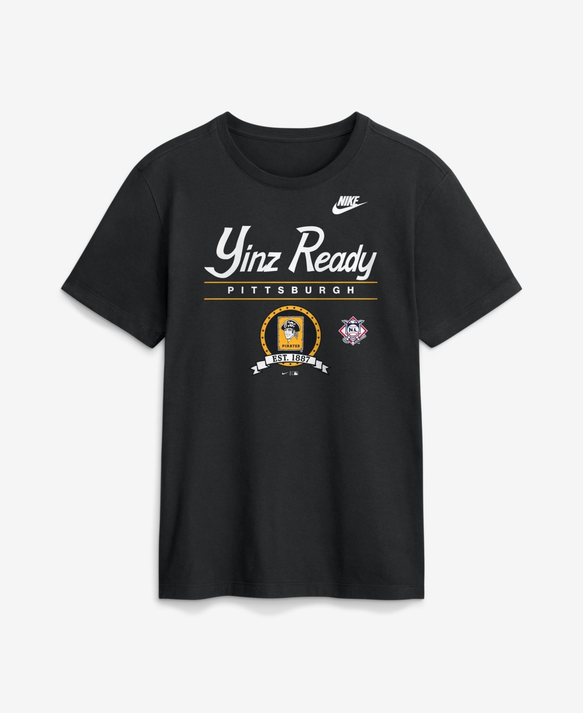 Nike Men's Black Pittsburgh Pirates Cooperstown Graphic T-Shirt - Black