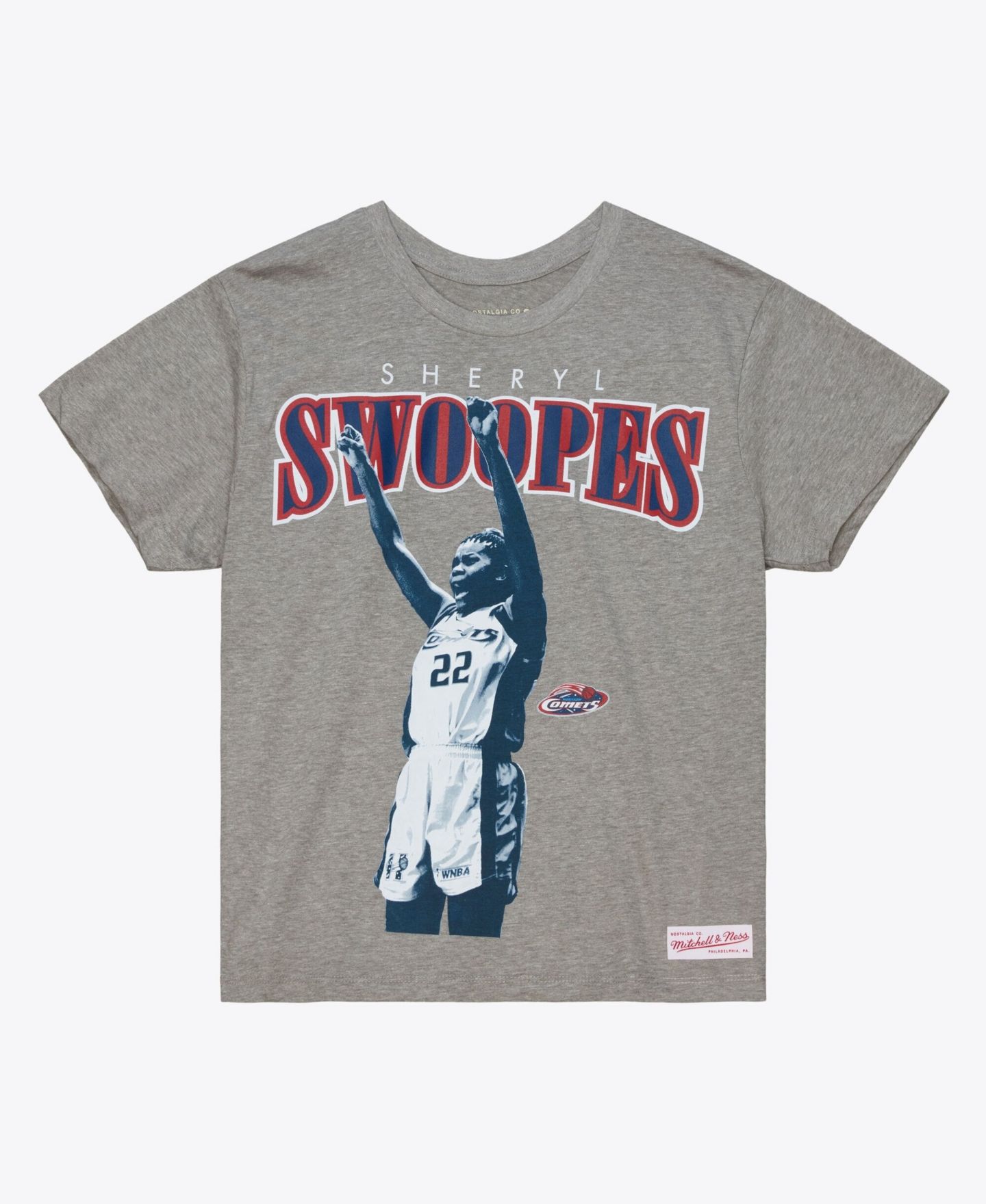 Футболка Mitchell & Ness Sheryl Swoopes Heather Gray Houston Comets Player Boyfriend - Court Origins — фото 3