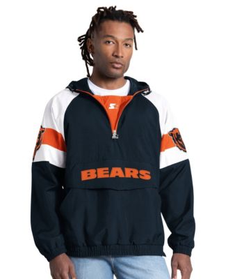 Men's Navy Chicago Bears Street Cut Half-Zip Jacket