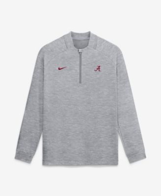 Men's  Gray Alabama Crimson Tide Par Raglan Tri-Blend Therma-FIT Half-Zip Pullover