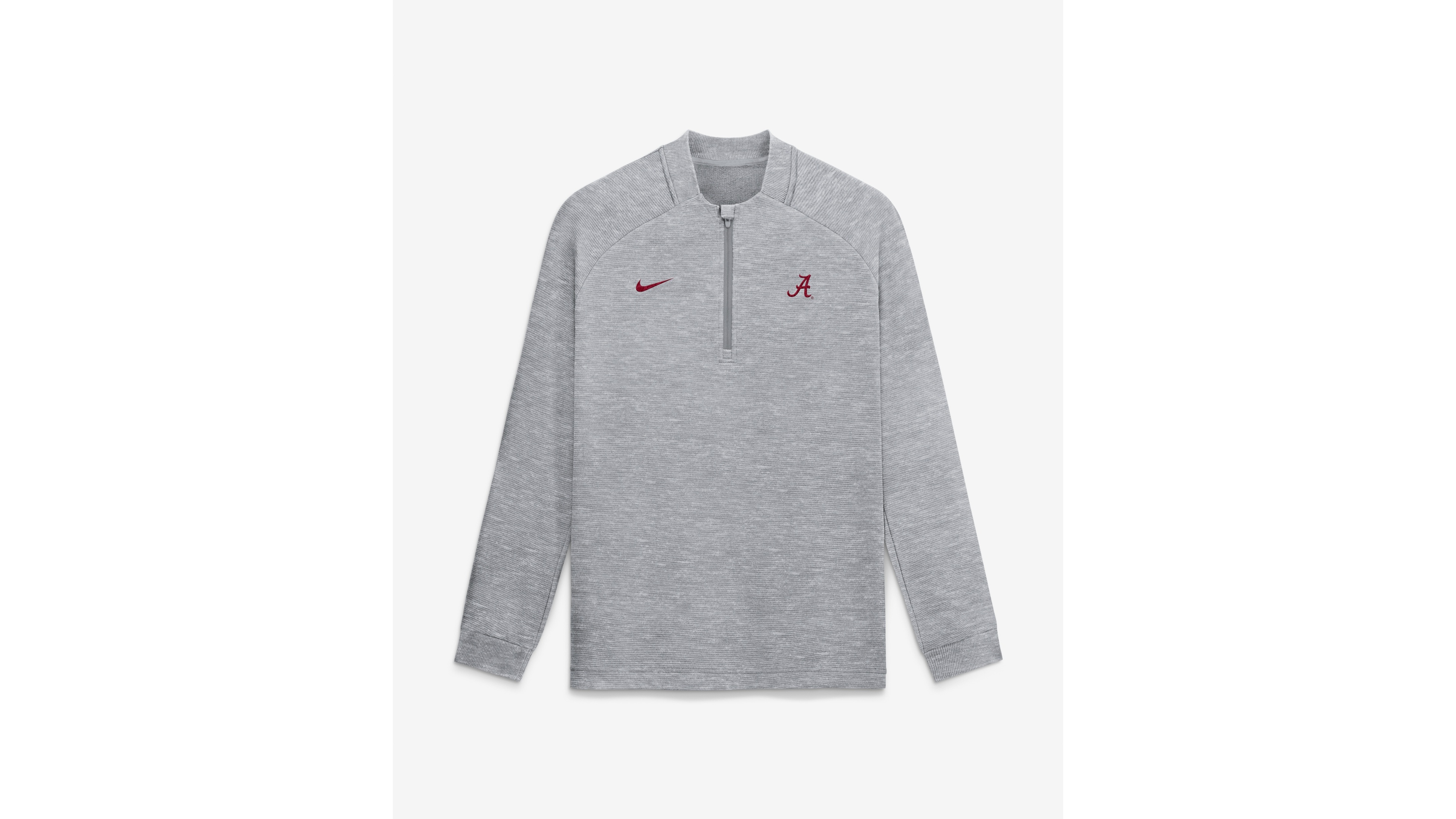 Nike Men's Gray Alabama Crimson Tide Par Raglan Tri-Blend Therma-fit Half-Zip Pullover