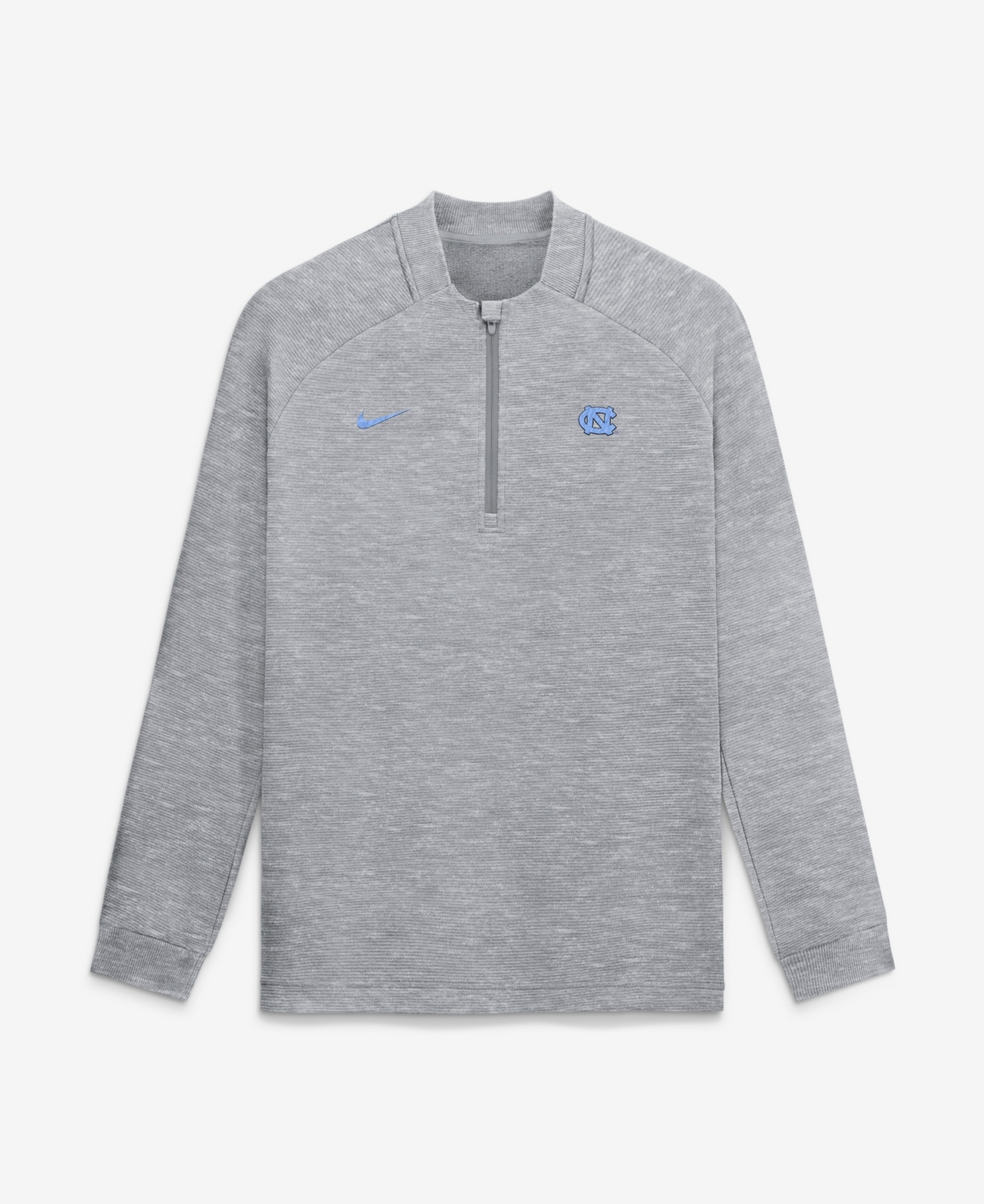 Nike Men's Gray North Carolina Tar Heels Par Raglan Tri-Blend Therma-fit Half-Zip Pullover