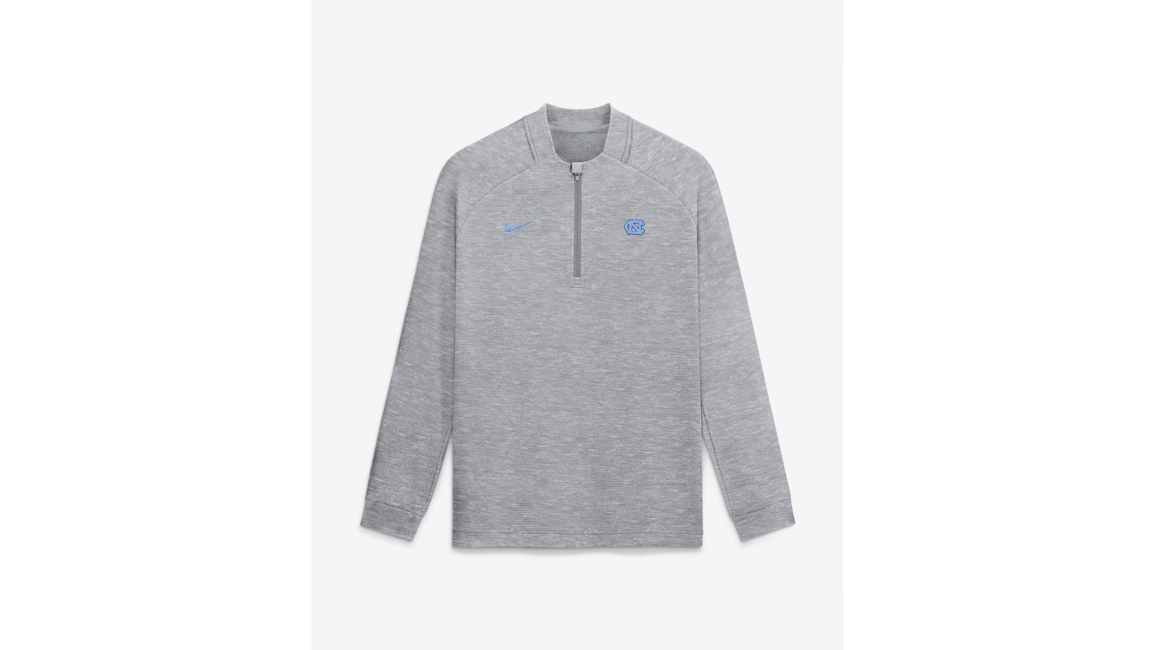 Nike Men's Gray North Carolina Tar Heels Par Raglan Tri-Blend Therma-fit Half-Zip Pullover