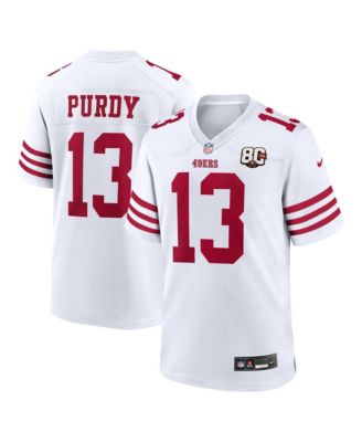 Men's Brock Purdy White San Francisco 49ers 80th Anniversary Game Jersey