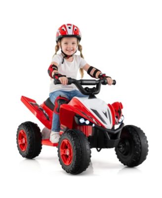 12V Rechargeable Ride-On ATV Quad with LED Headlights and 7 mph Max Speed, 66 lb Capacity, Ages 3+