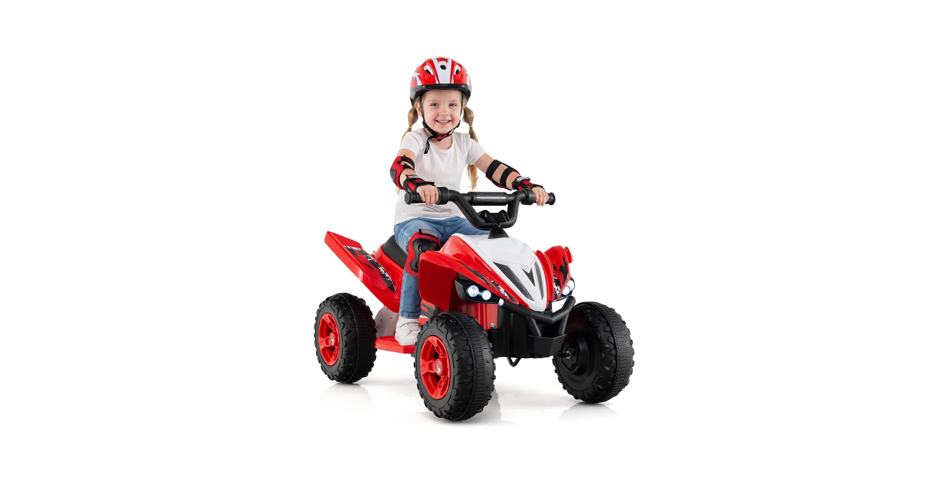 Sugift 12V Rechargeable Ride-On Atv Quad with Led Headlights and 7 mph Max Speed, 66 lb Capacity, Ages 3+