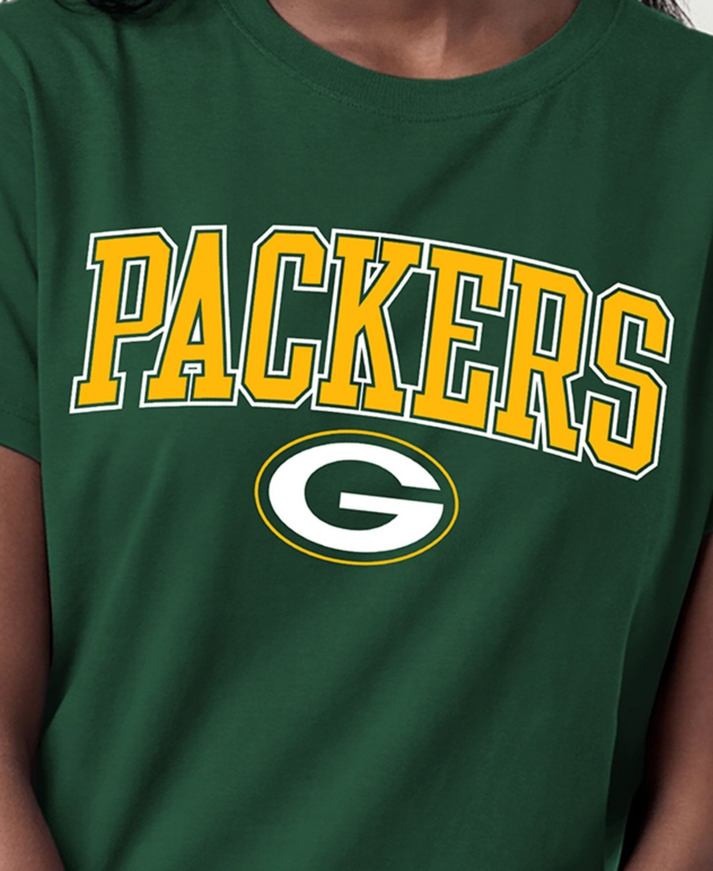 Женская футболка Champion Green Green Bay Packers Arched Over Logo — фото 5