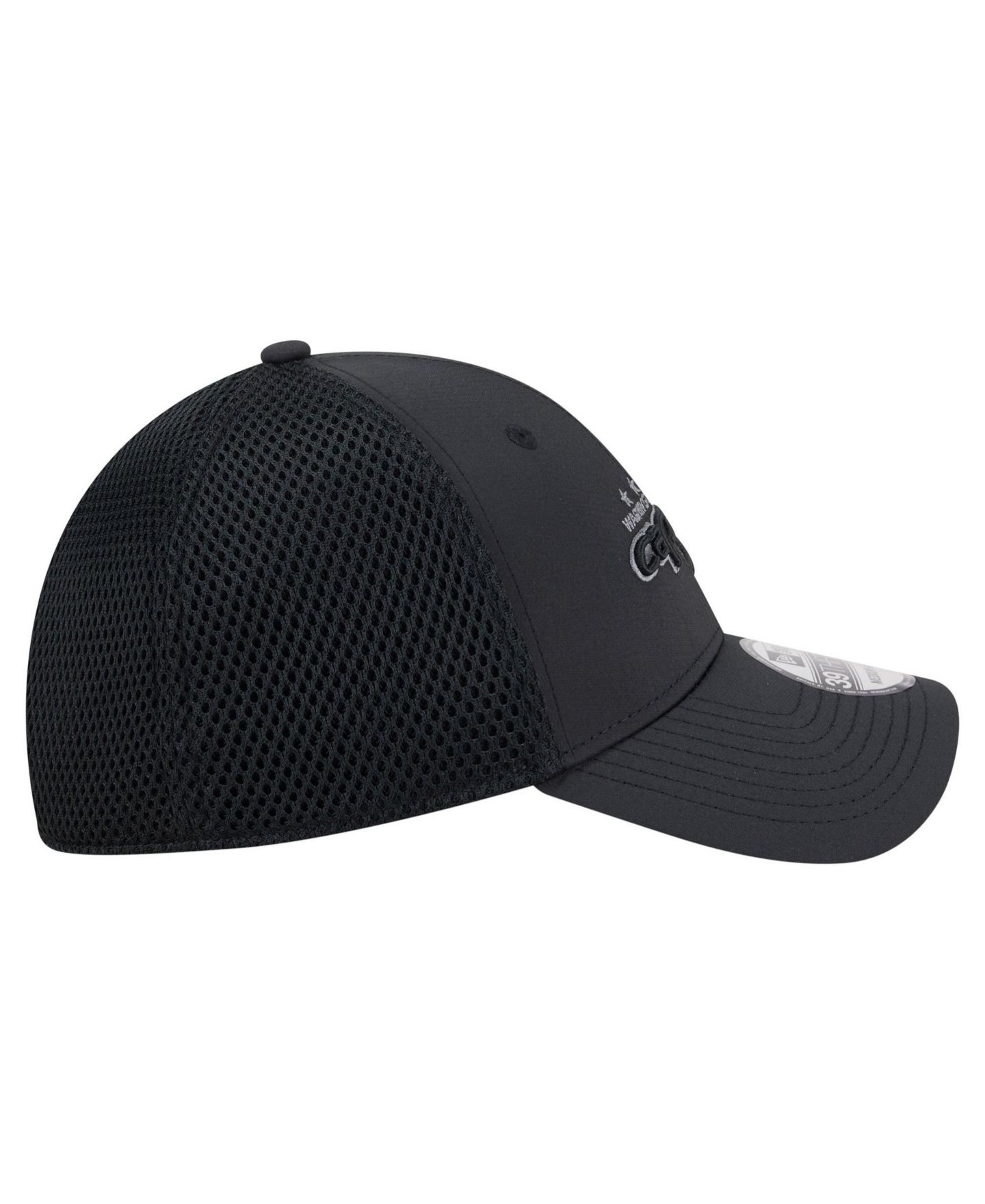 Мужской головной убор New Era Black Washington Capitals Blackout 39THIRTY Stretch Hat — фото 7