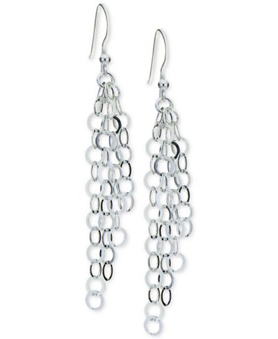 Giani Bernini Multi-Ring Cascade Drop Earrings in Sterling Silver, Only at Macy's