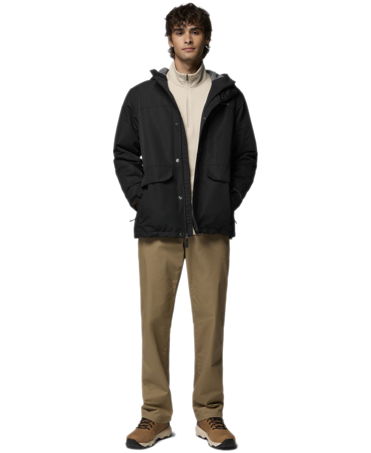 Men's Landroamer Fleece-Lined Waterproof Hooded Jacket