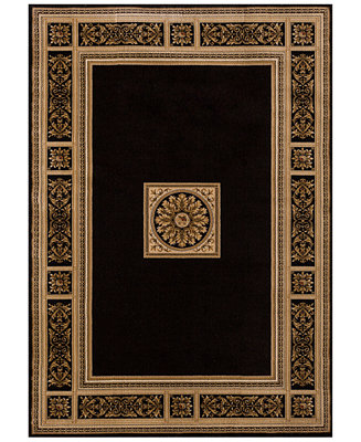 KM Home Sanford Milan Black Area Rug Collection, Created for Macy&#39;s - Rugs - Macy&#39;s