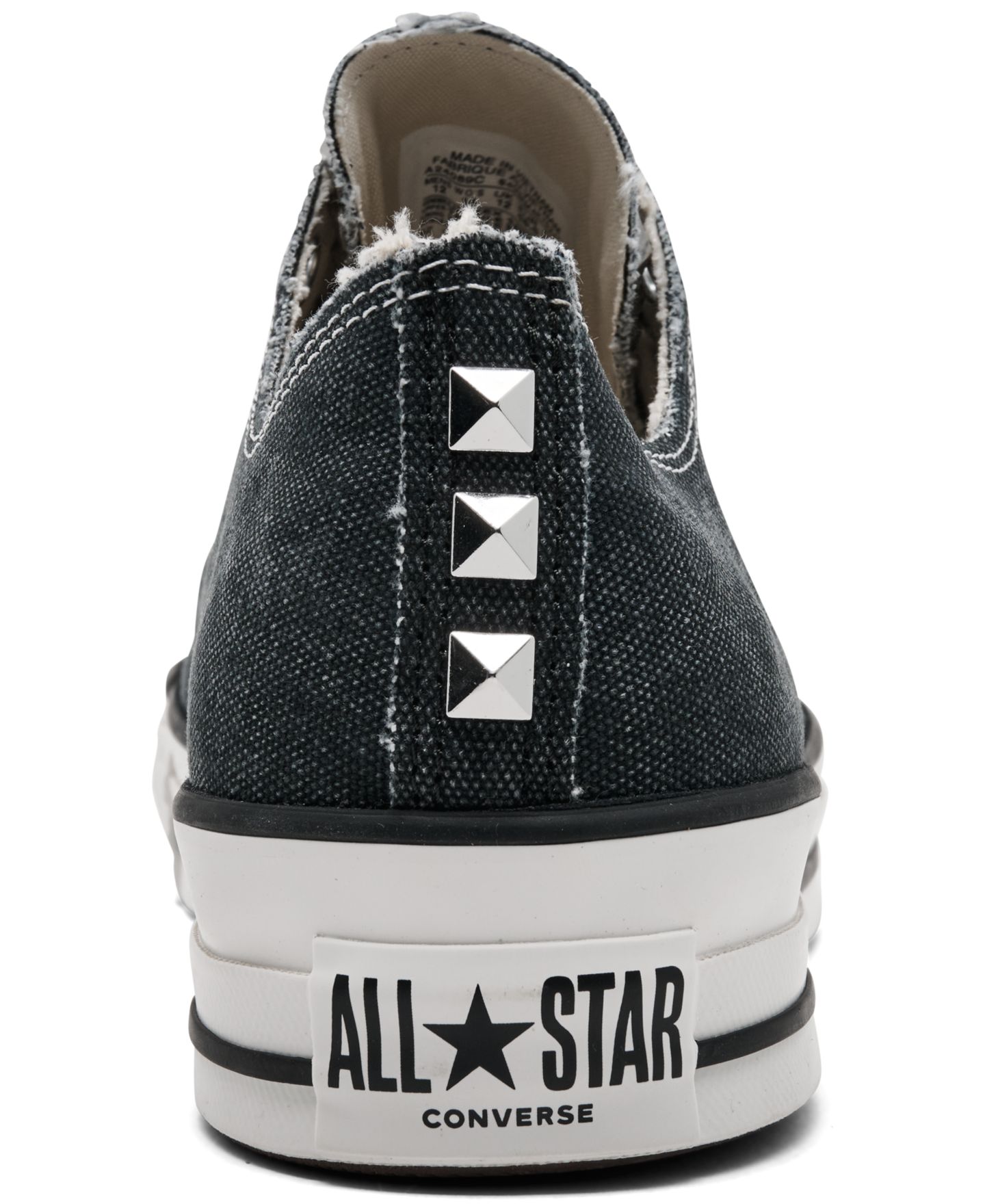 Мужские кроссовки Converse Throwback Studded Casual, цвет: Чёрный / Серебристый — фото 4