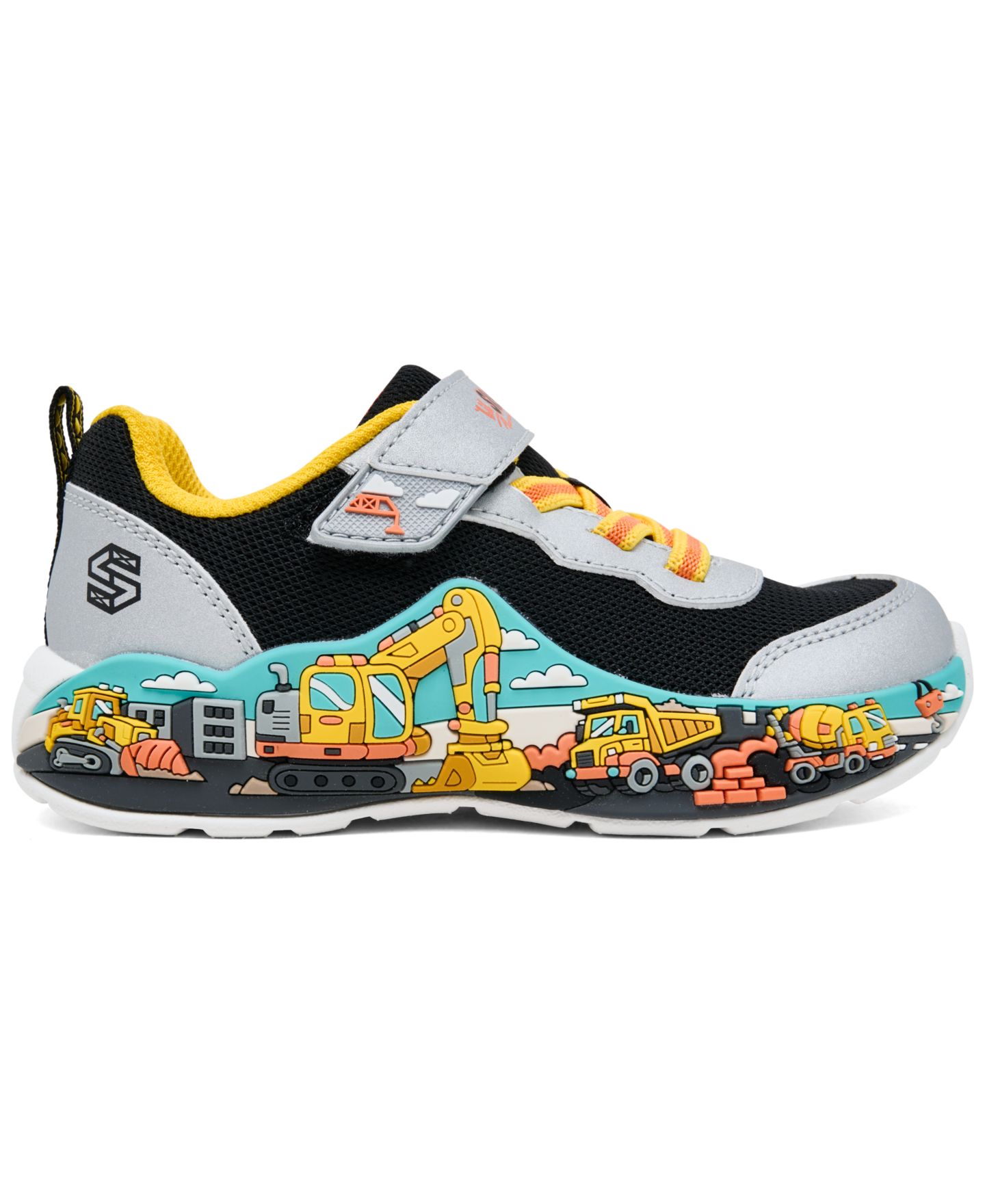 Детские высокие кроссовки Skechers Play Scene 2.0 со светящейся подошвой для мальчиков, цвет: Чёрный / Серебристый — фото 2