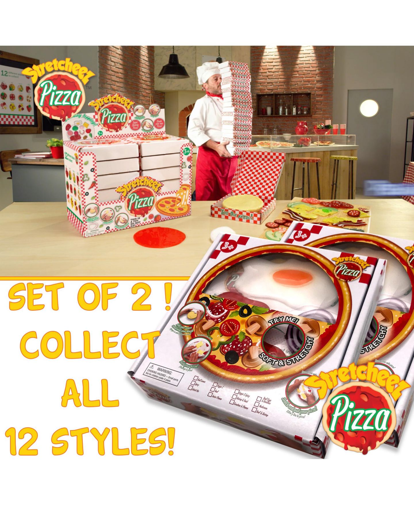 Игрушка-антистресс Stretcheez Pizza Blind Box, набор из 2 шт., от 3 лет — фото 4