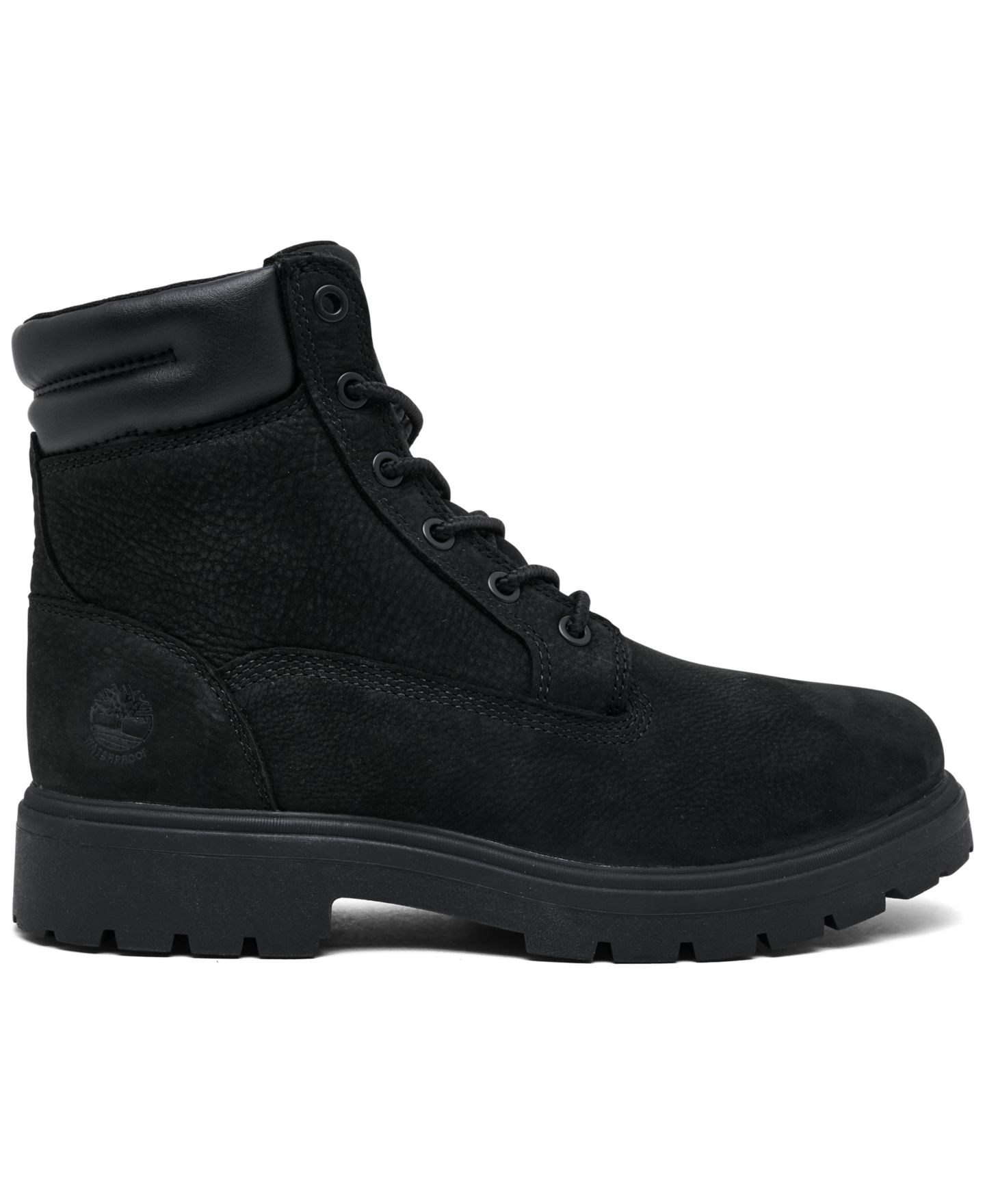 Женские ботинки Timberland Auburn Falls 6-Inch Waterproof, цвет: Чёрный нубуковый — фото 2