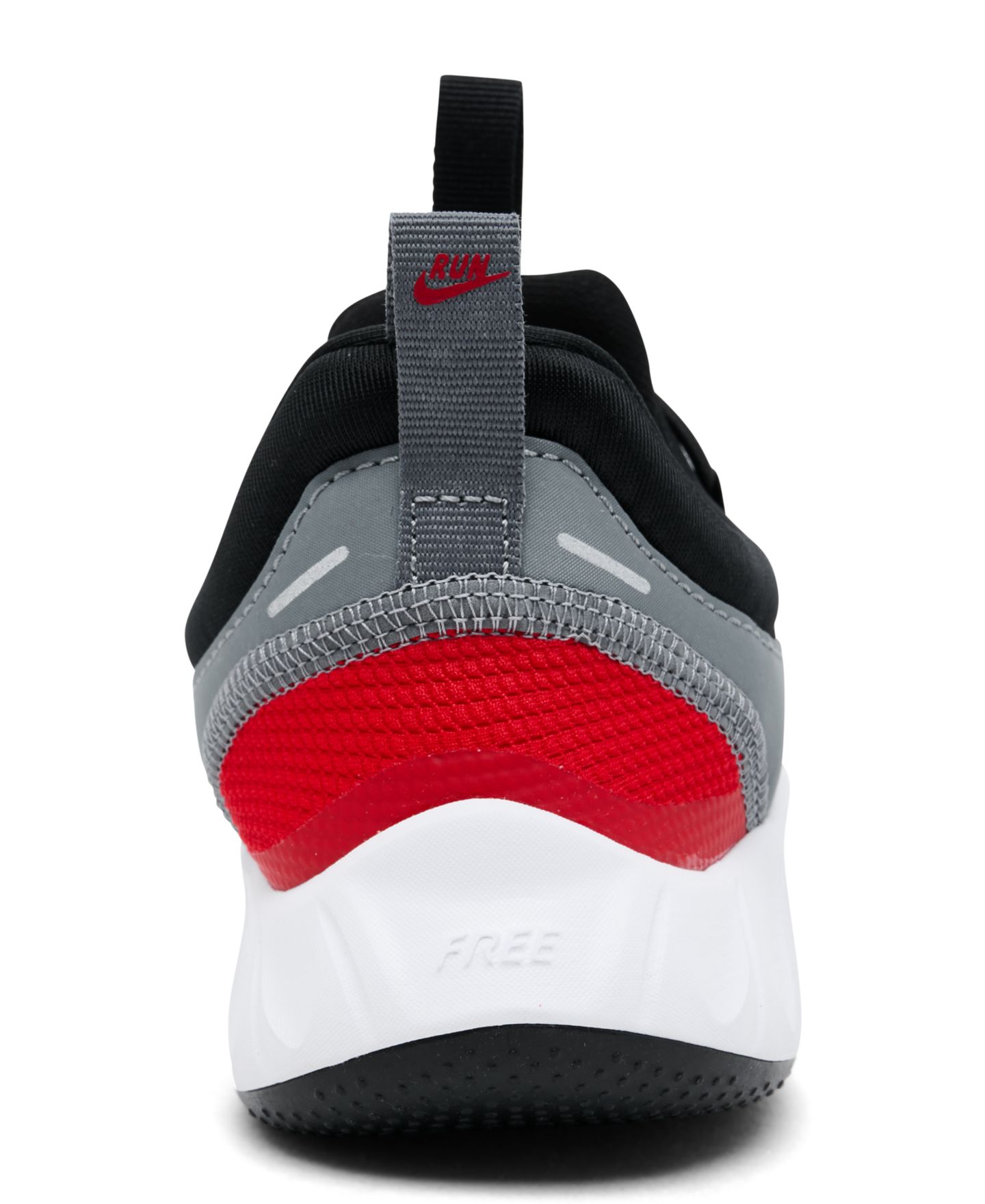 Детские кроссовки Nike Little Kids' Free Ride Elastic Lace Running, цвет: Чёрный / Белый — фото 4