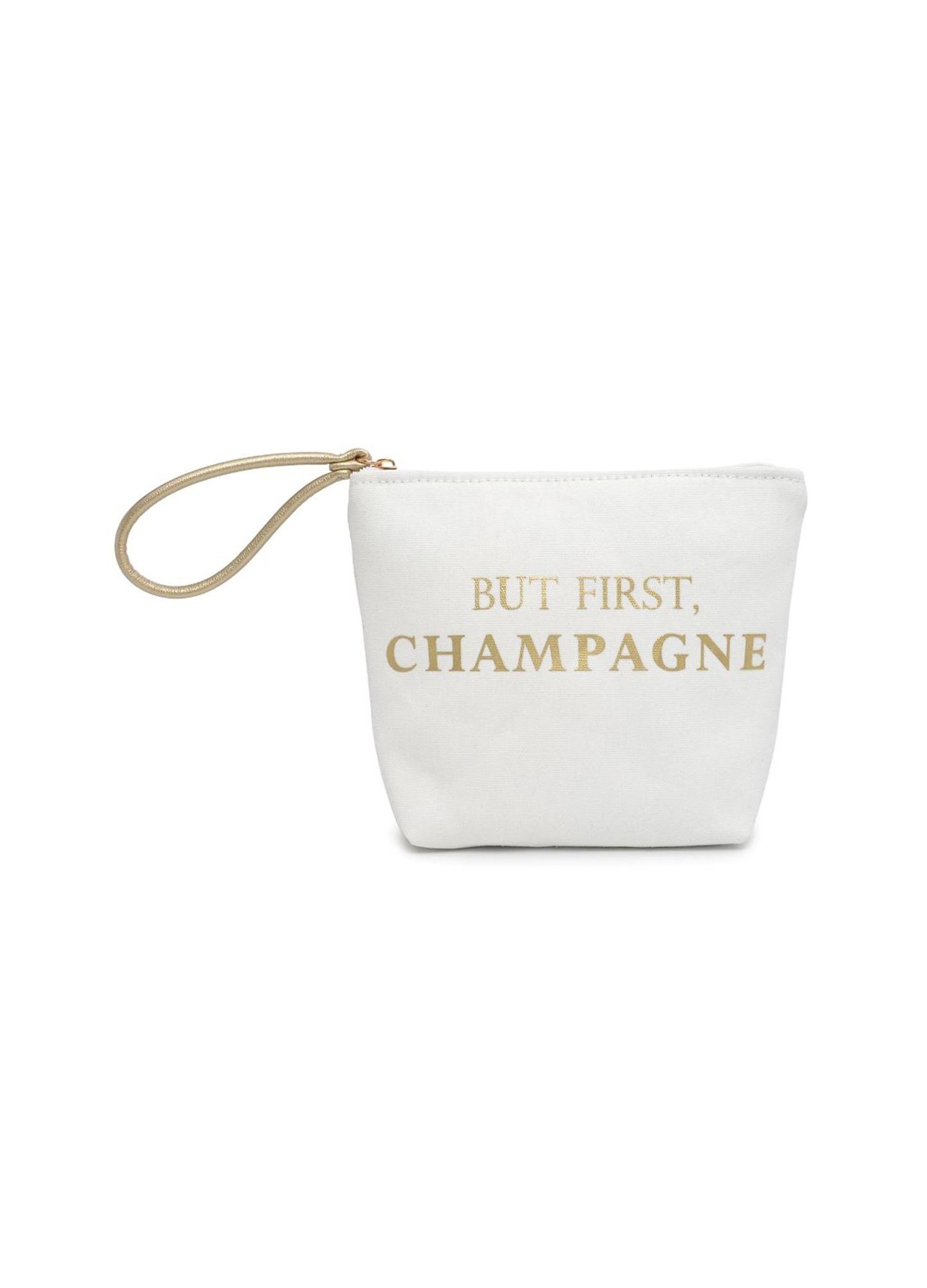 Женский кошелёк Urban Expressions Carry-All Writing Canvas Gold-Tone Quote Wristlet, цвет: But First — фото 1