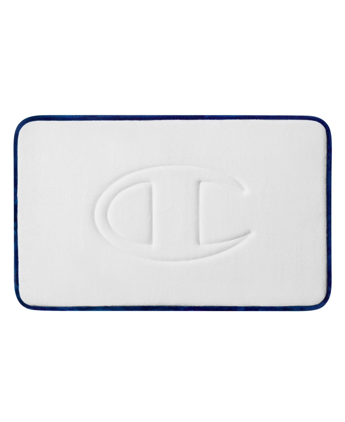 Champion Quilted Logo Memory Foam Bath Mat, 20" x 32" - White