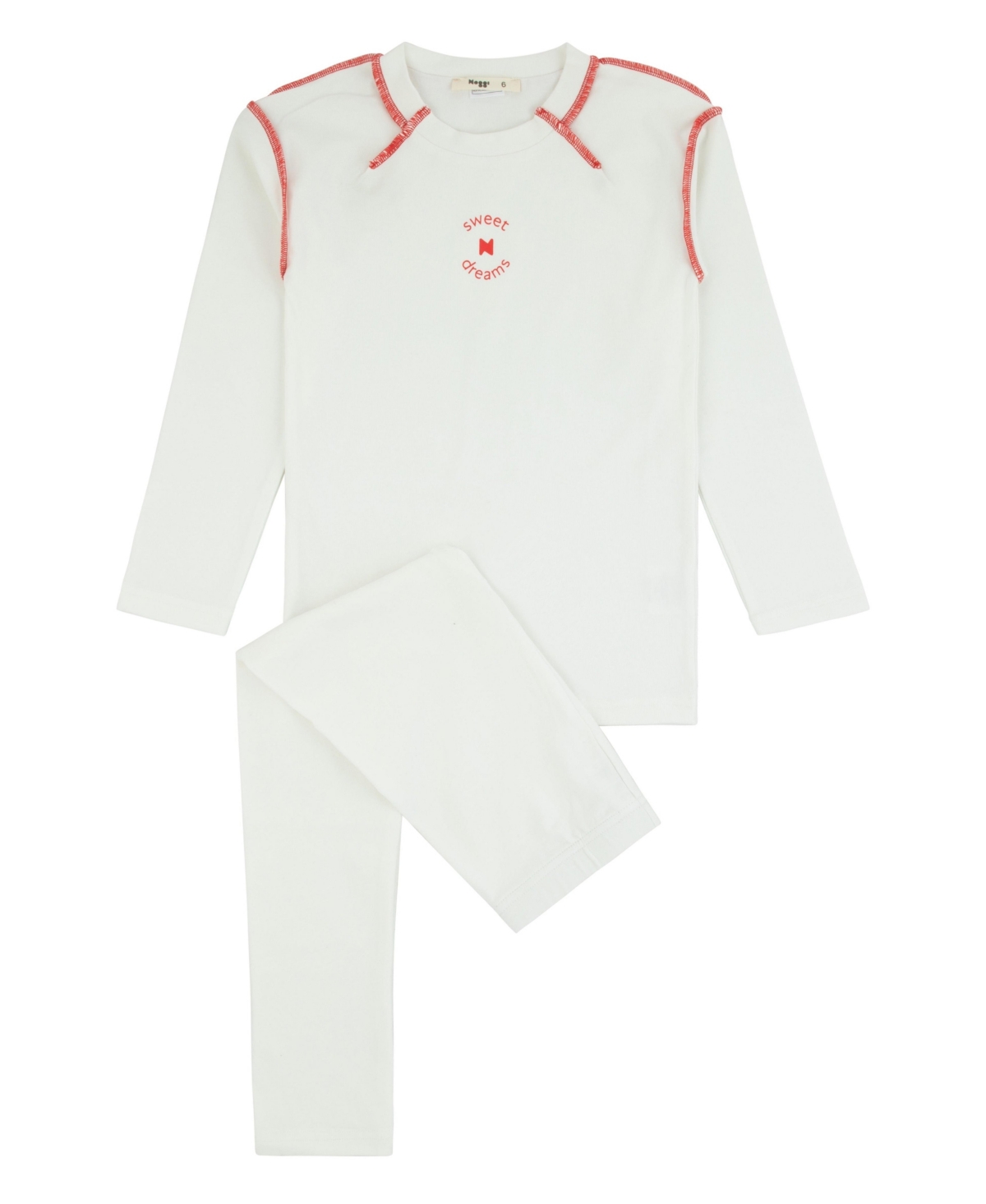 NoggiWear Toddler Girls' 2T-5T Sweet Seams Long-Sleeve Crewneck Top and Pants, 2-Piece Set