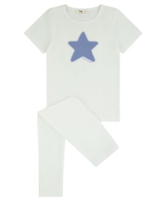 Boys' and Girls' Heart and Star Short-Sleeve Cotton Top and Pants, 2-Piece Set