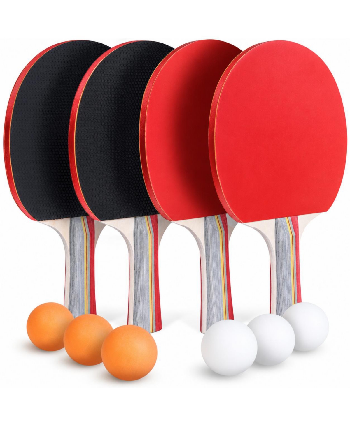 Sportneer 4 Player Ping Pong Set Durable Paddles Balls For Family Play Practice