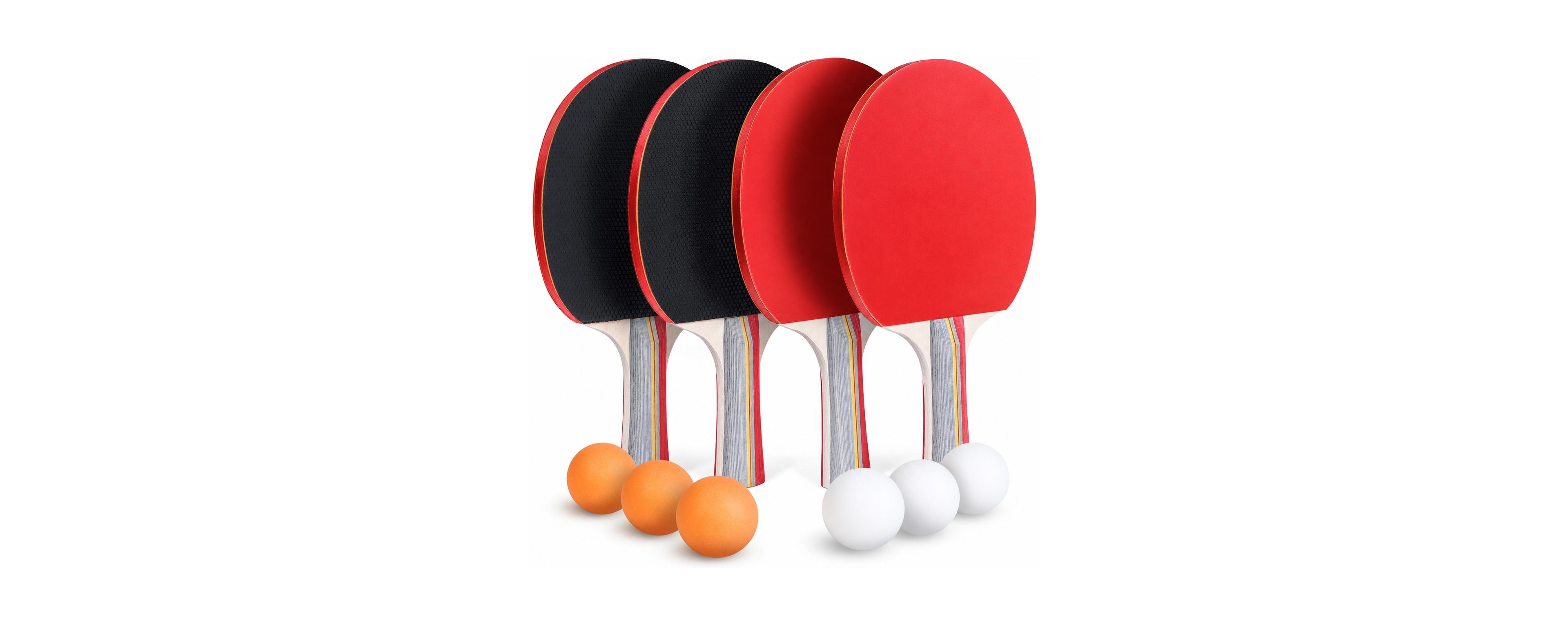 Sportneer 4 Player Ping Pong Set Durable Paddles Balls For Family Play Practice