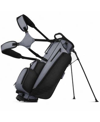 8 Way Lightweight Golf Stand Bag With Dual Shoulder Straps Stable Stand Multiple Pockets Water Resistant