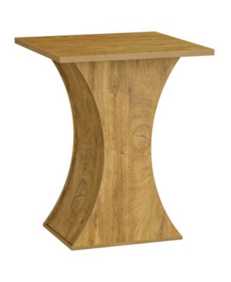 Farmhouse Pub Table with Square Top and Curved Profile for Kitchen