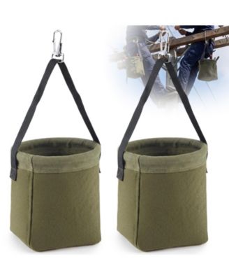 2 tool pouches square bottomed with 2 inner pockets measuring 8" x 6.5