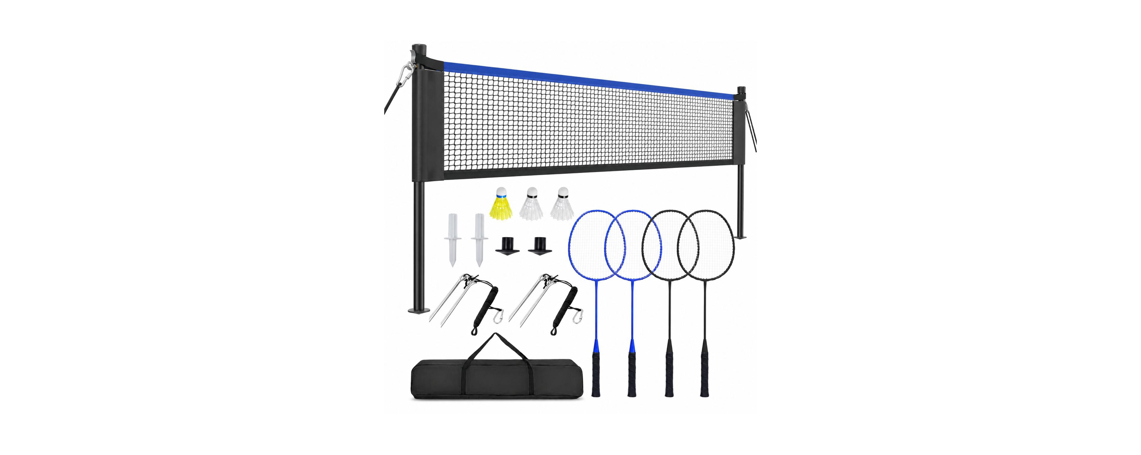 Furlihong Outdoor Badminton Net Set Official With Anti Sag Winch System Rackets Shuttlecocks Carry Bag