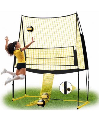 Adjustable Height Portable Volleyball Net System Sturdy Training Equipment With Carry Bag